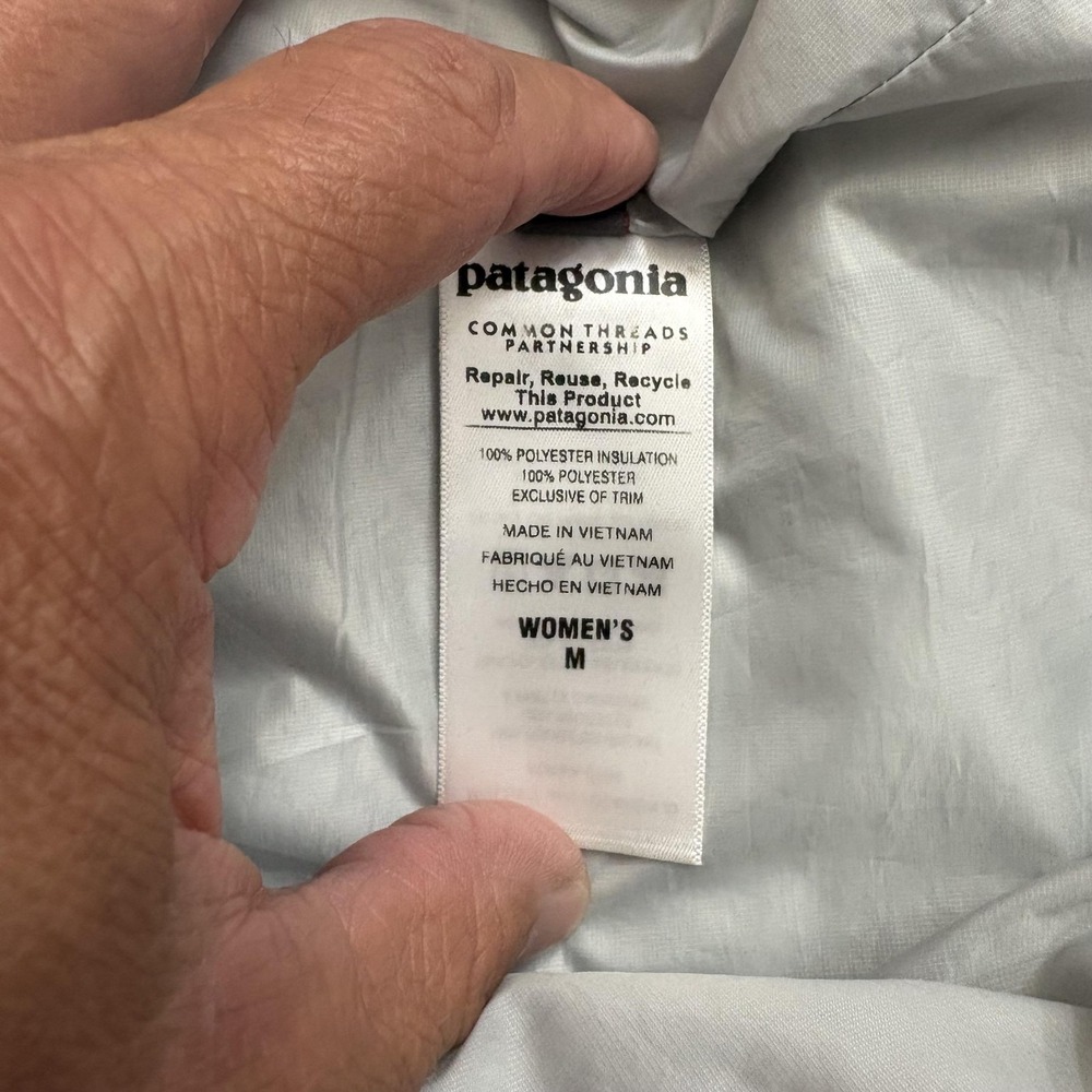 Patagonia Nano Puff Vest M Gray Full Zip Primaloft Antarctica Port Lockroy Patch - Picture 12 of 13